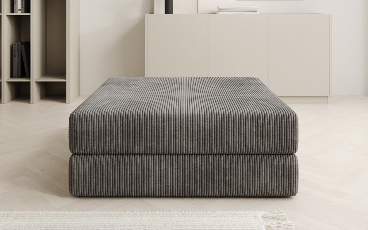 Beistellhocker Lazy in Ribstof