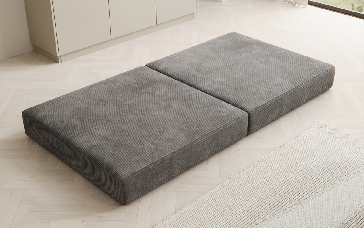 Beistellhocker Lazy in Ribstof