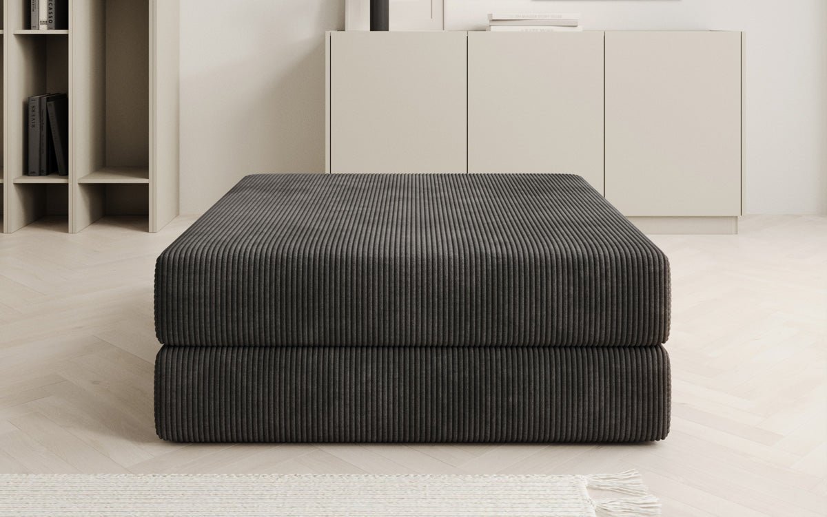 Beistellhocker Lazy in Ribstof