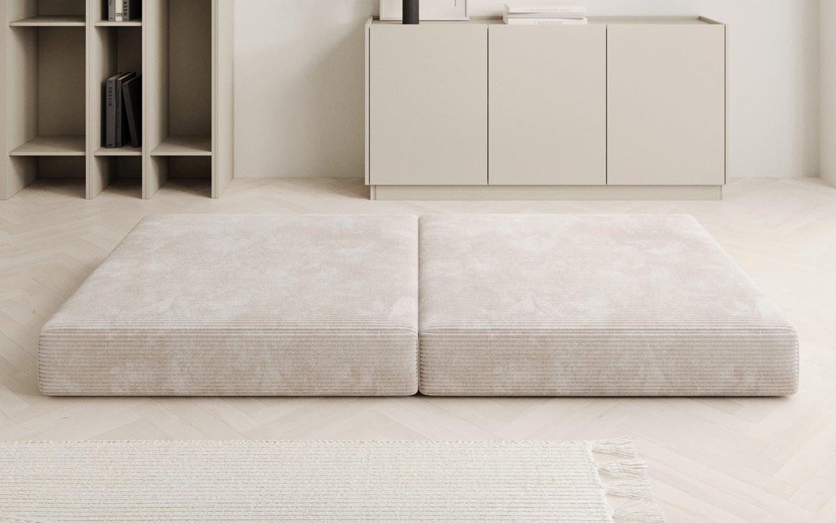 Beistellhocker Lazy in Ribstof