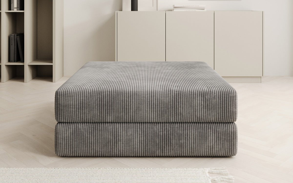 Beistellhocker Lazy in Ribstof