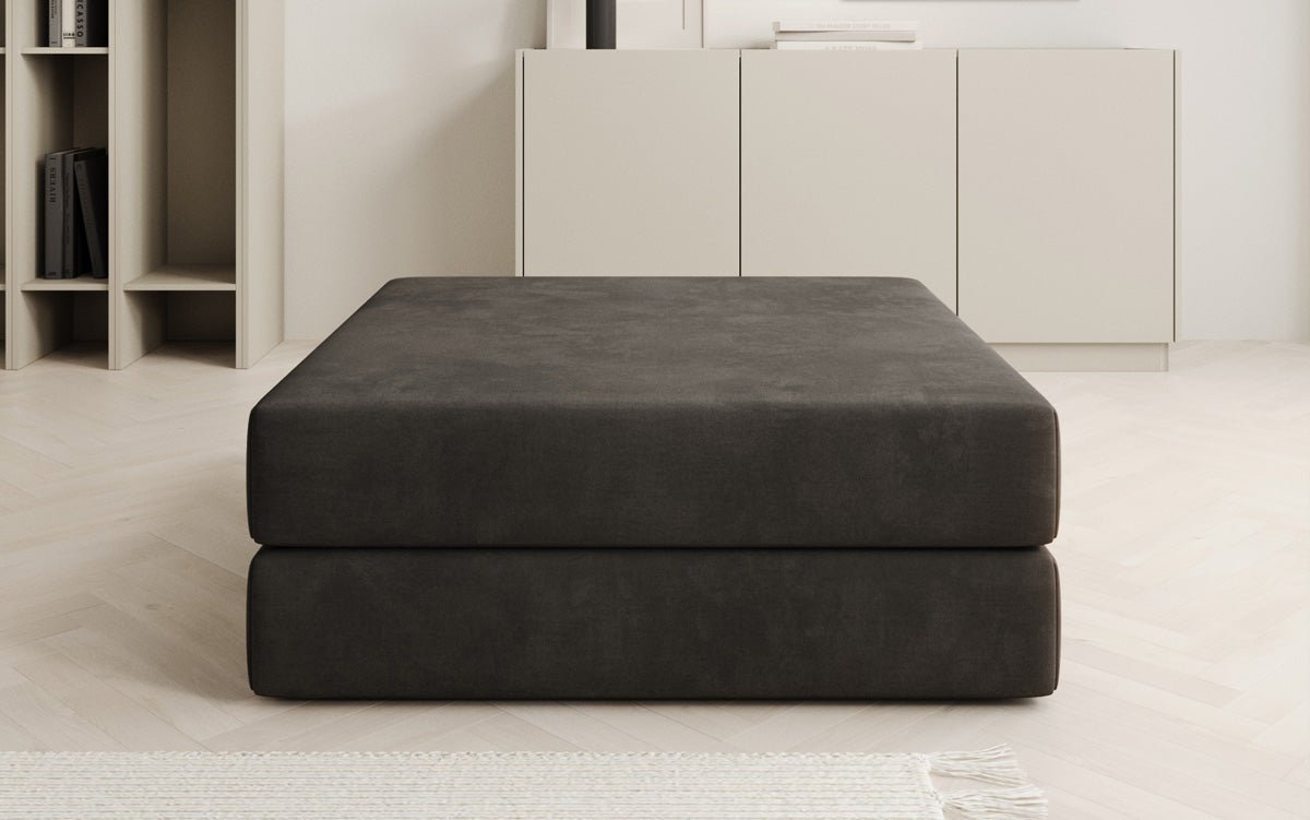 Beistellhocker Lazy in Fluweel