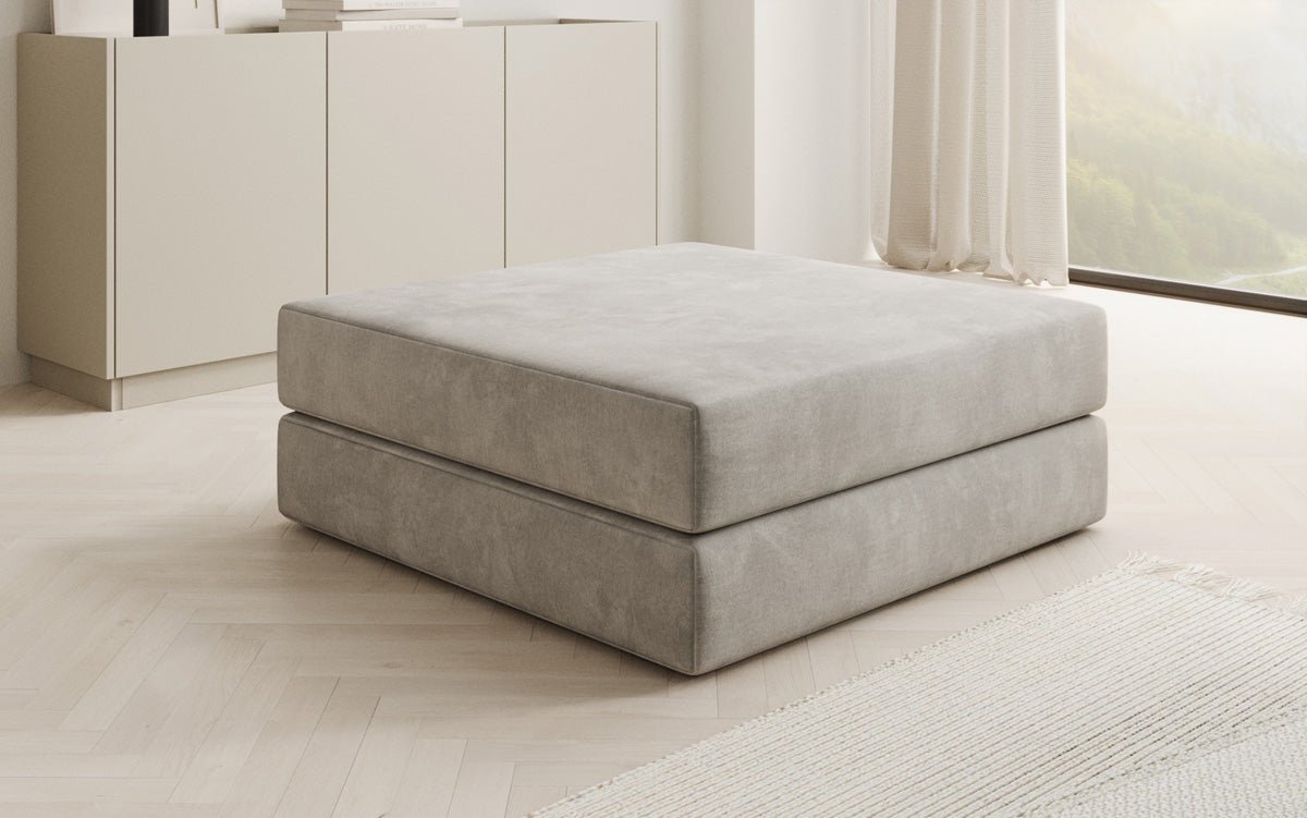 Beistellhocker Lazy in Fluweel