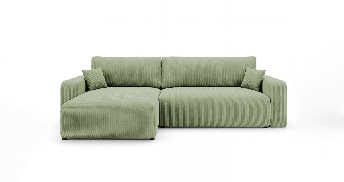Designbank Noma met slaap- en klapfunctie in Ribstof