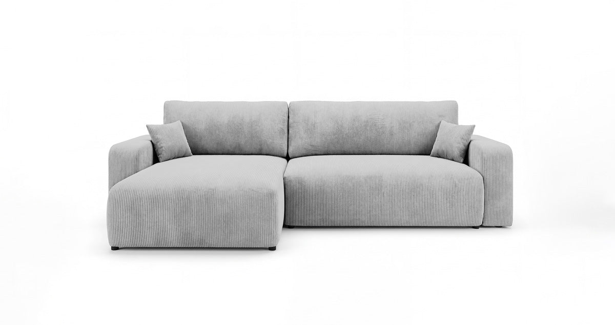 Designbank Noma met slaap- en klapfunctie in Ribstof