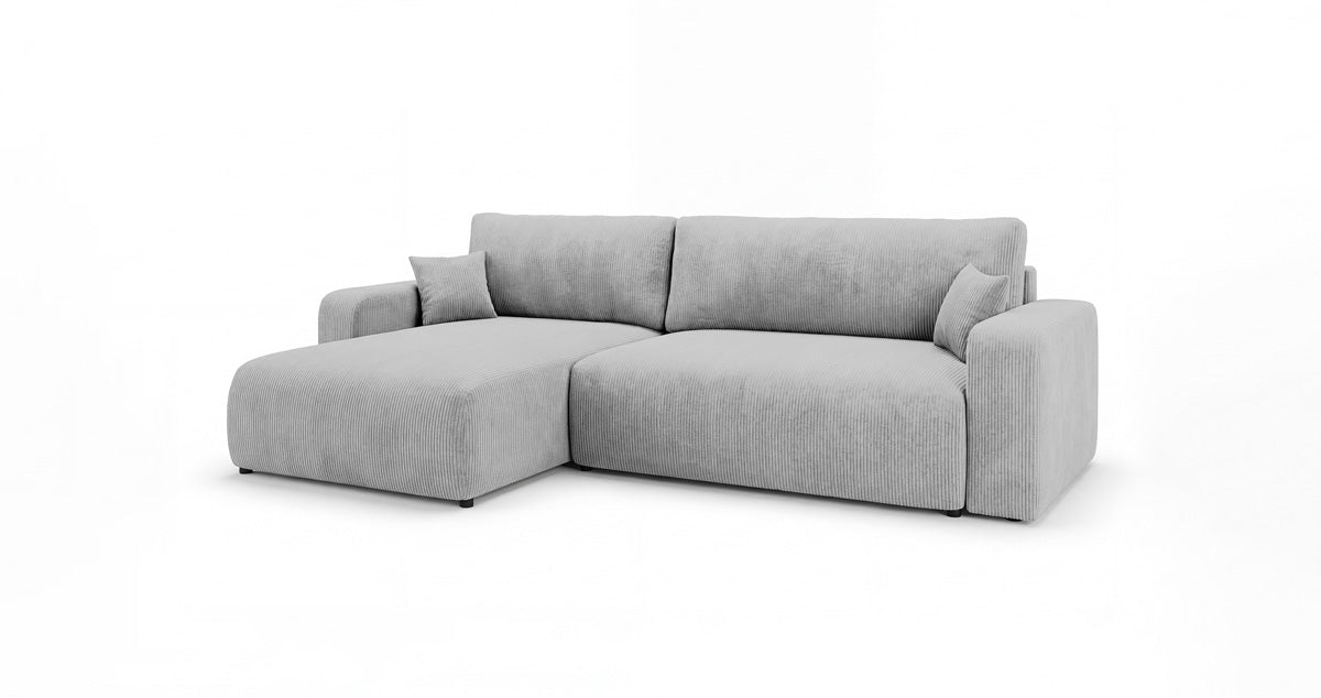 Designbank Noma met slaap- en klapfunctie in Ribstof