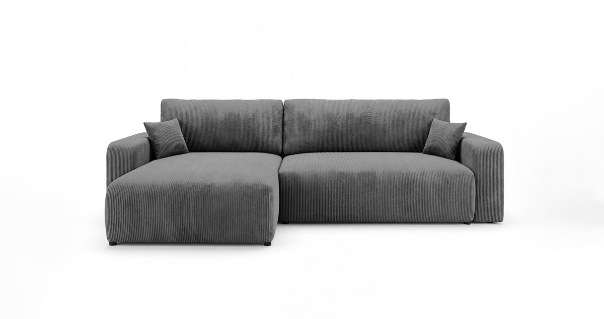 Designbank Noma met slaap- en klapfunctie in Ribstof