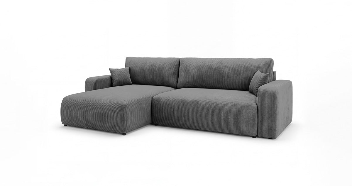 Designbank Noma met slaap- en klapfunctie in Ribstof