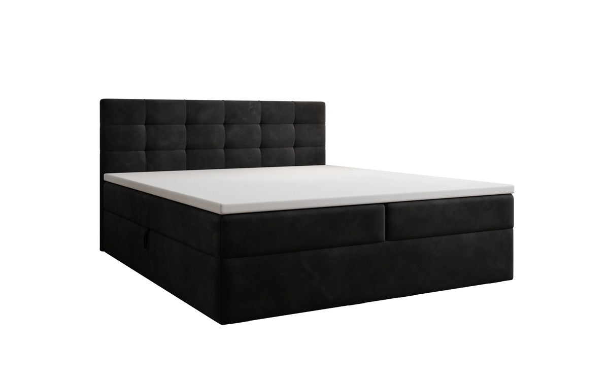 Boxspringbed Lux Fluweel met opbergruimte