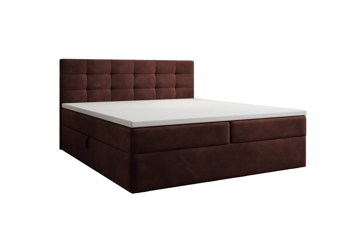 Boxspringbed Lux Fluweel met opbergruimte