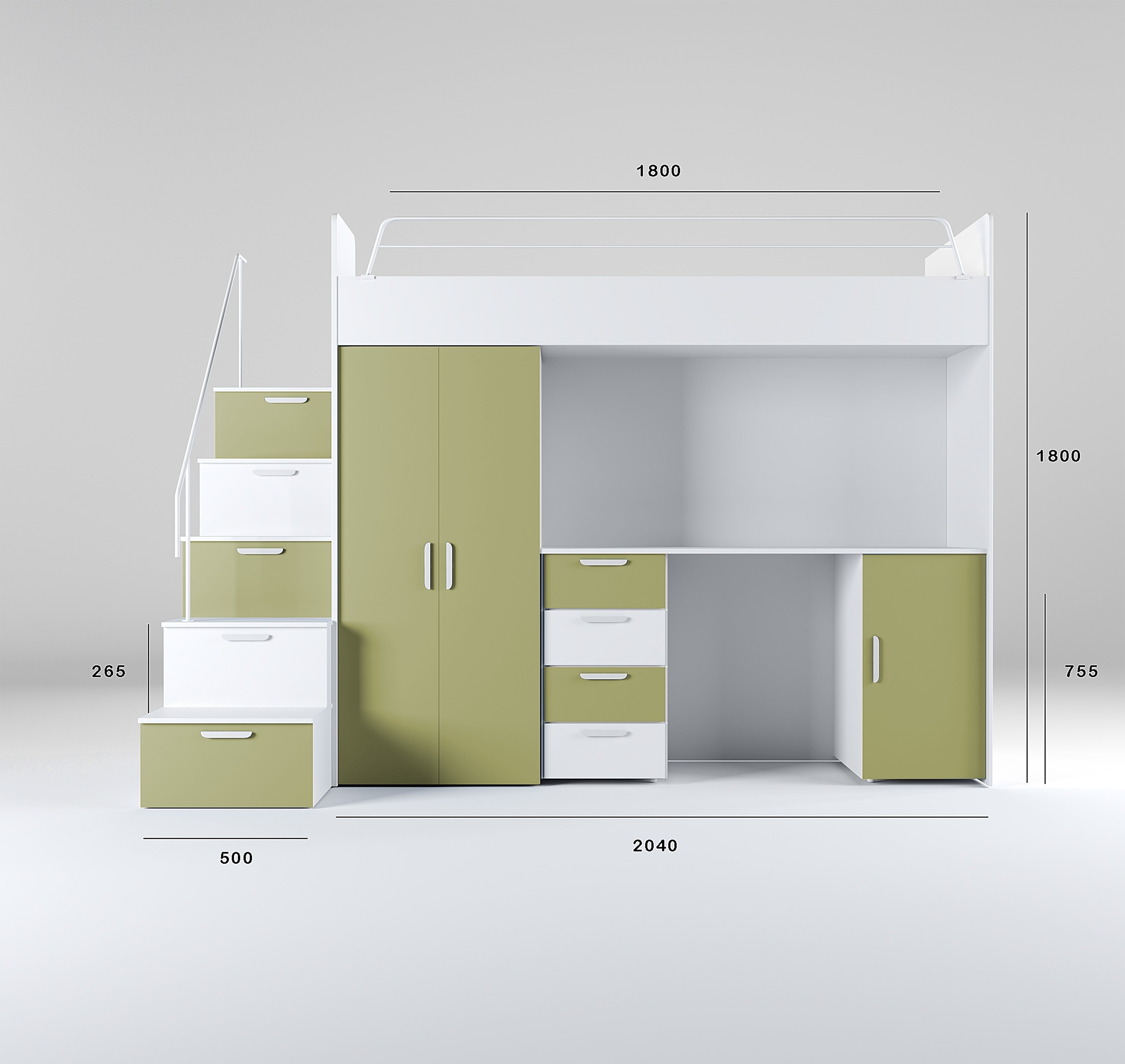 Kinderhoogslaper Dream matte afwerking