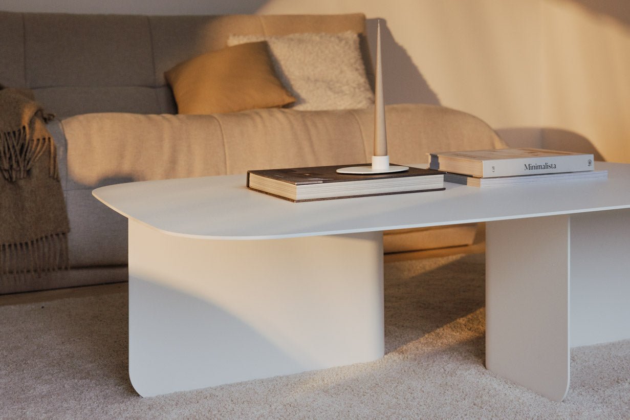 Salontafel Livia – Japandi design van gepoedercoat plaatstaal