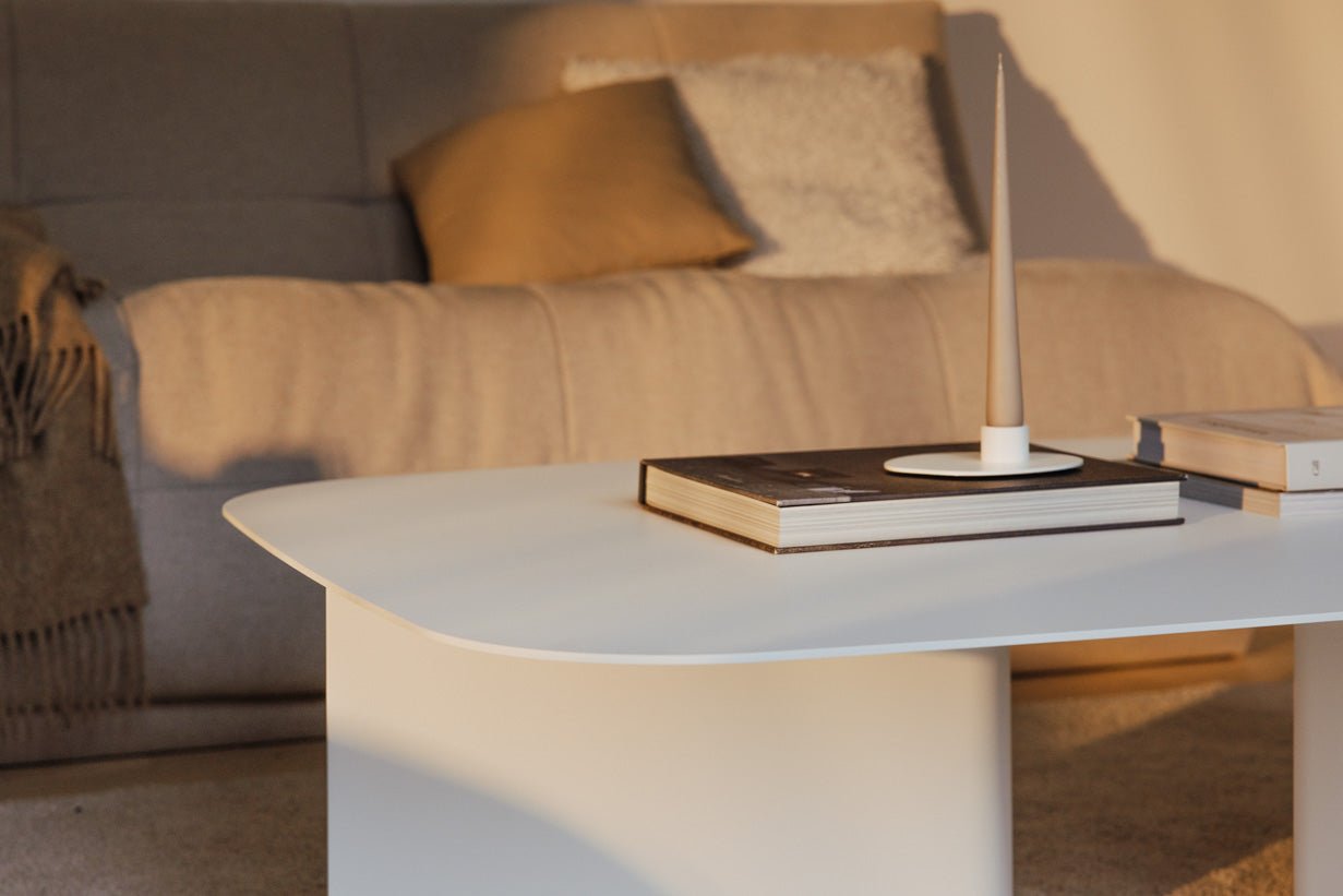 Salontafel Livia – Japandi design van gepoedercoat plaatstaal