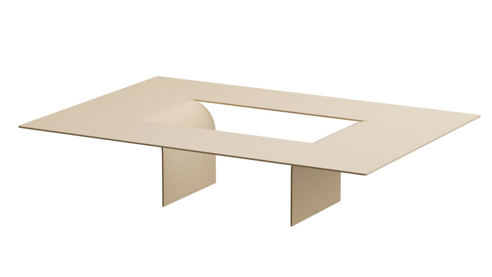 Salontafel Cut – Minimalistisch stalen ontwerp met creatieve opening