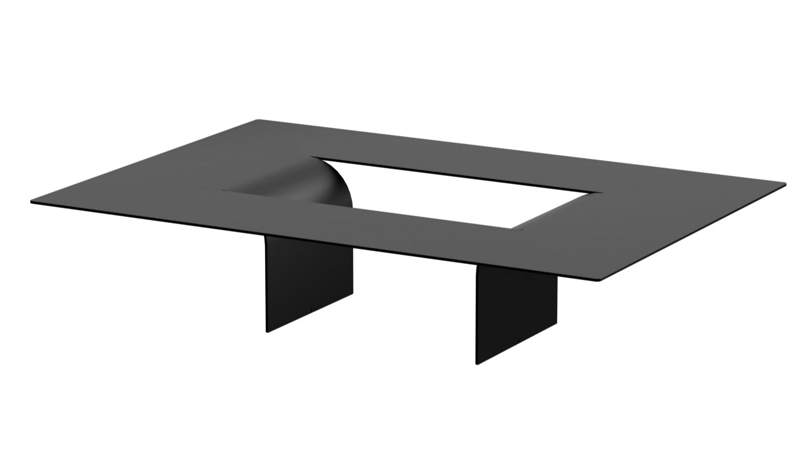 Salontafel Cut – Minimalistisch stalen ontwerp met creatieve opening