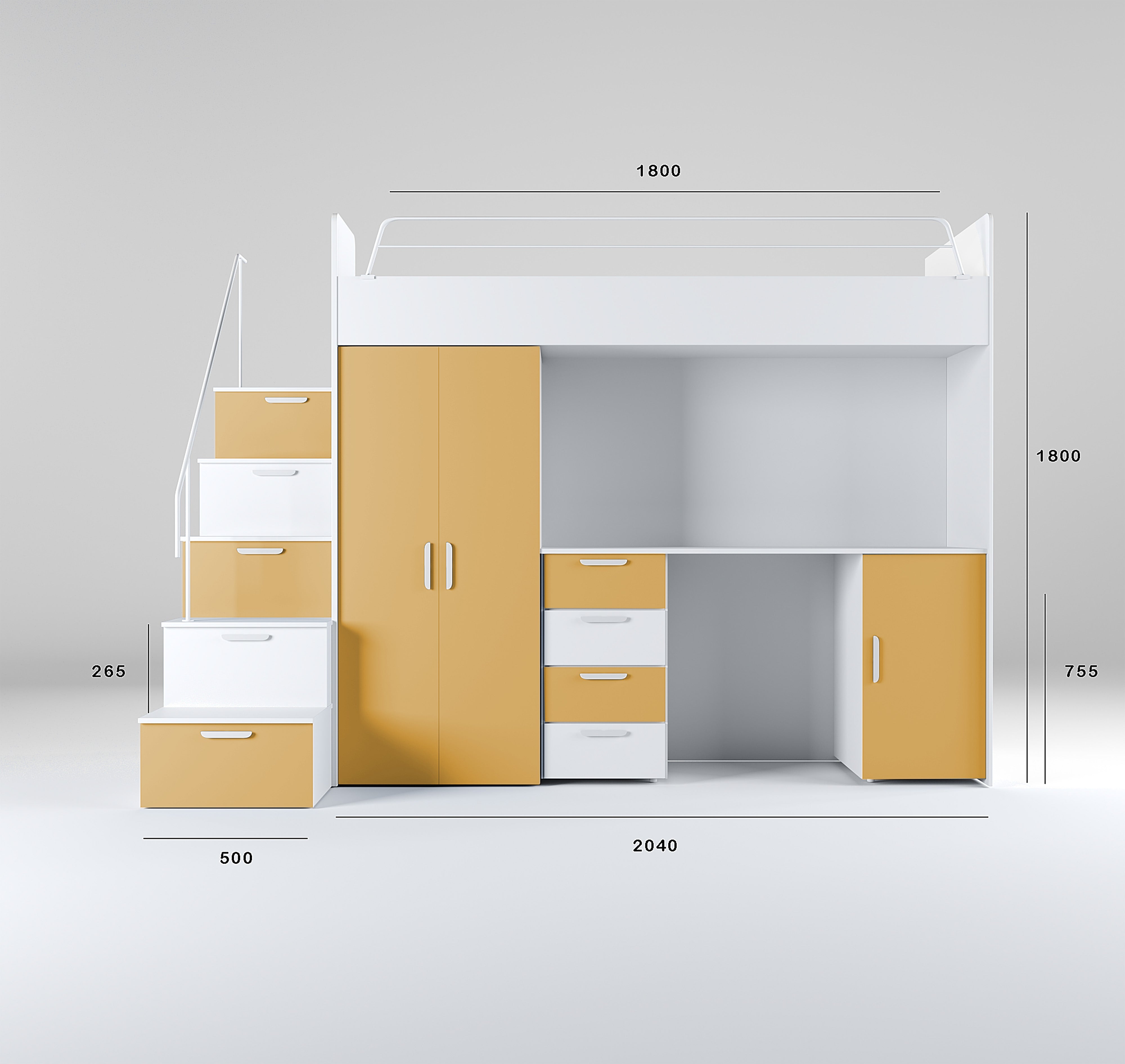 Kinderhoogslaper Dream matte afwerking