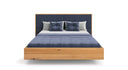 Designer houten bed Valent van massief eikenhout in zwevende optiek