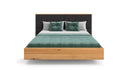 Designer houten bed Valent van massief eikenhout in zwevende optiek