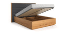Designer houten bed Valent van massief eiken met opbergruimte