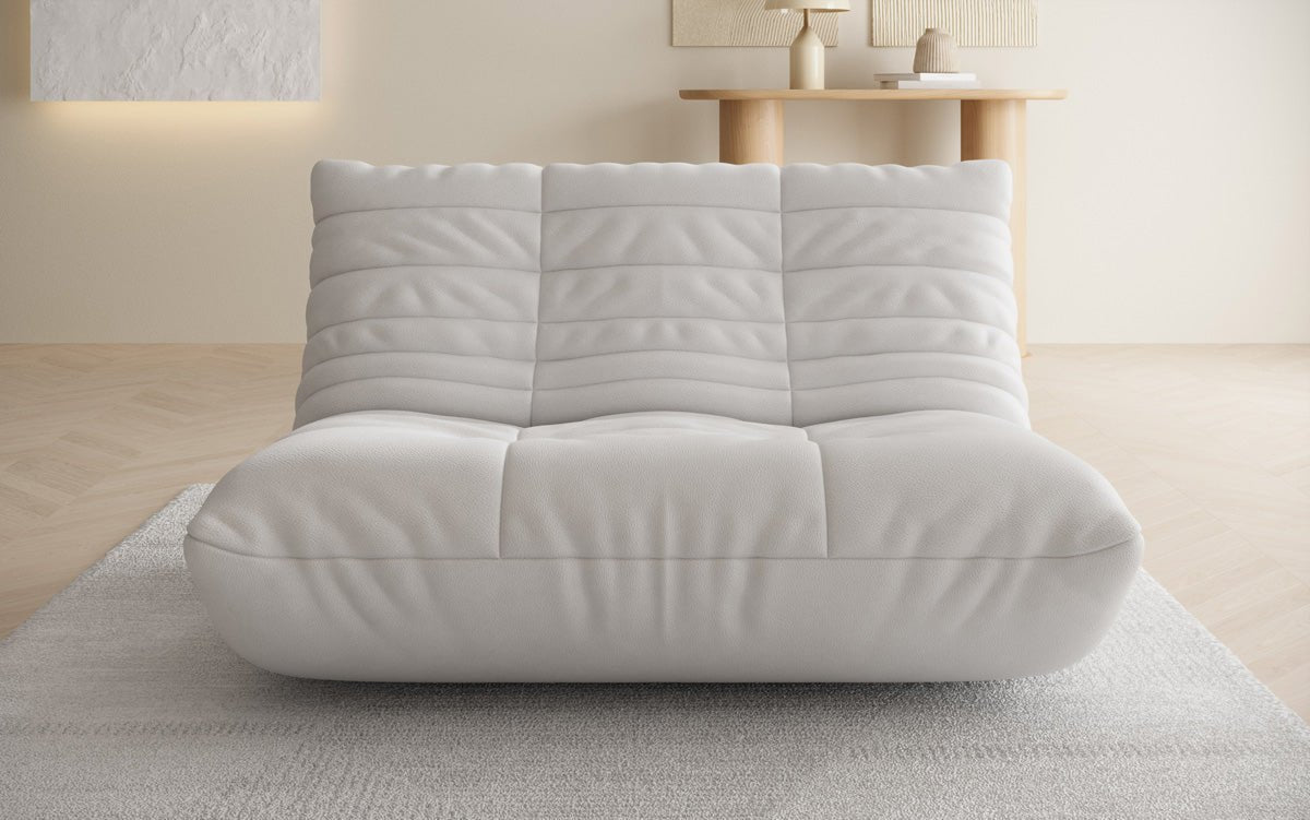 Designer 2-zits bank Calmo van echt leer