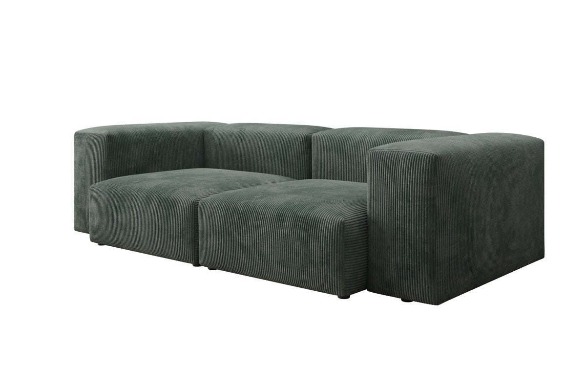 Designer 2-zits bank Snug in Ribstof