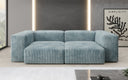 Designer 2-zits bank Snug in Ribstof