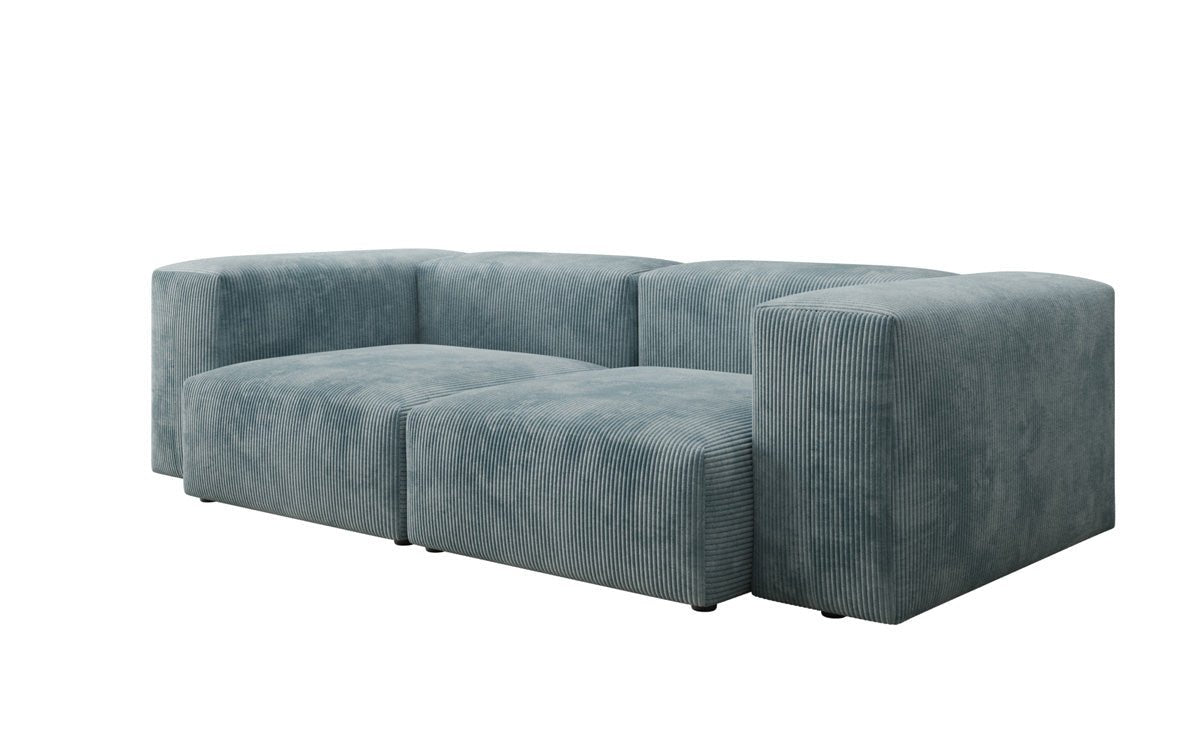 Designer 2-zits bank Snug in Ribstof