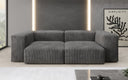 Designer 2-zits bank Snug in Ribstof