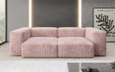 Designer 2-zits bank Snug in Ribstof