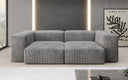 Designer 2-zits bank Snug in Ribstof
