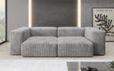 Designer 2-zits bank Snug in Ribstof