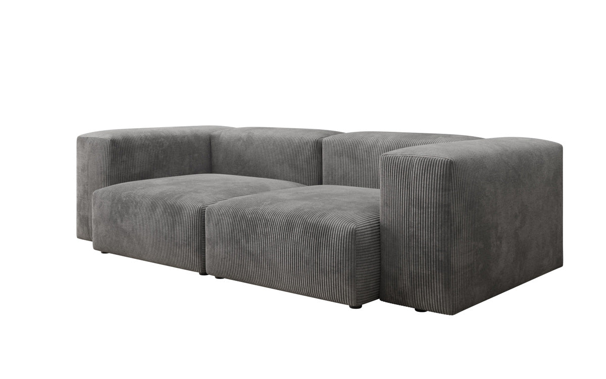 Designer 2-zits bank Snug in Ribstof