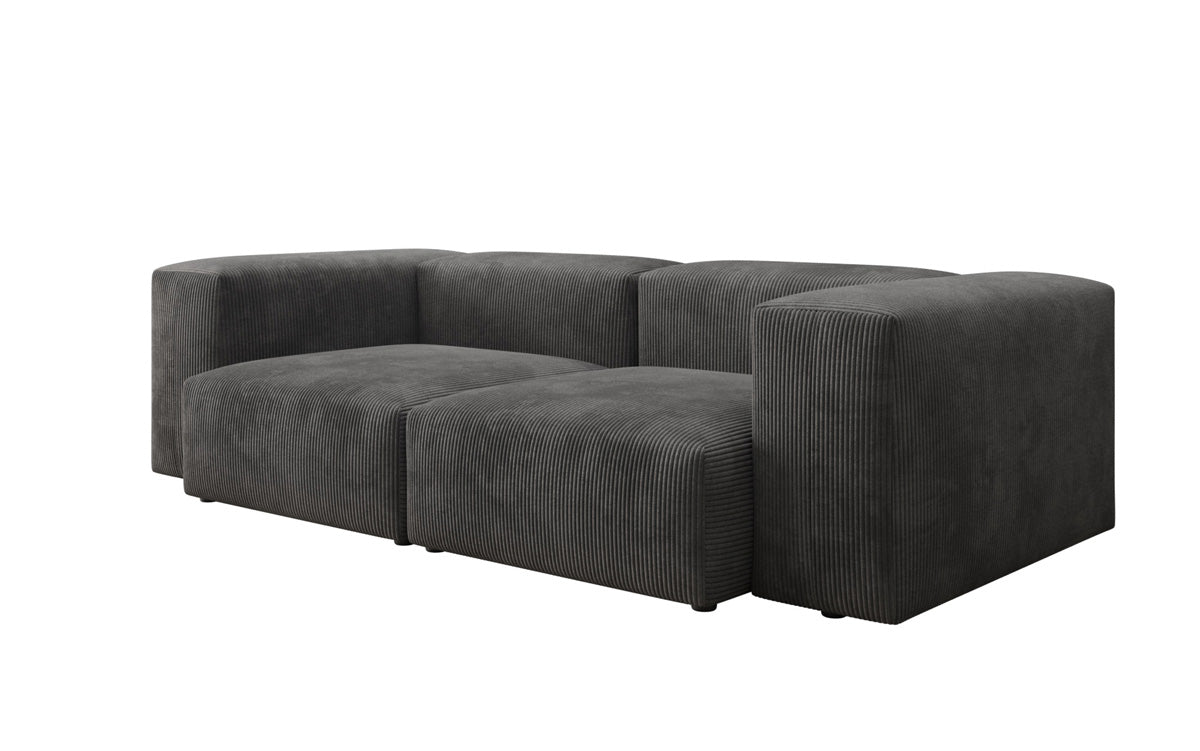 Designer 2-zits bank Snug in Ribstof