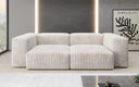 Designer 2-zits bank Snug in Ribstof