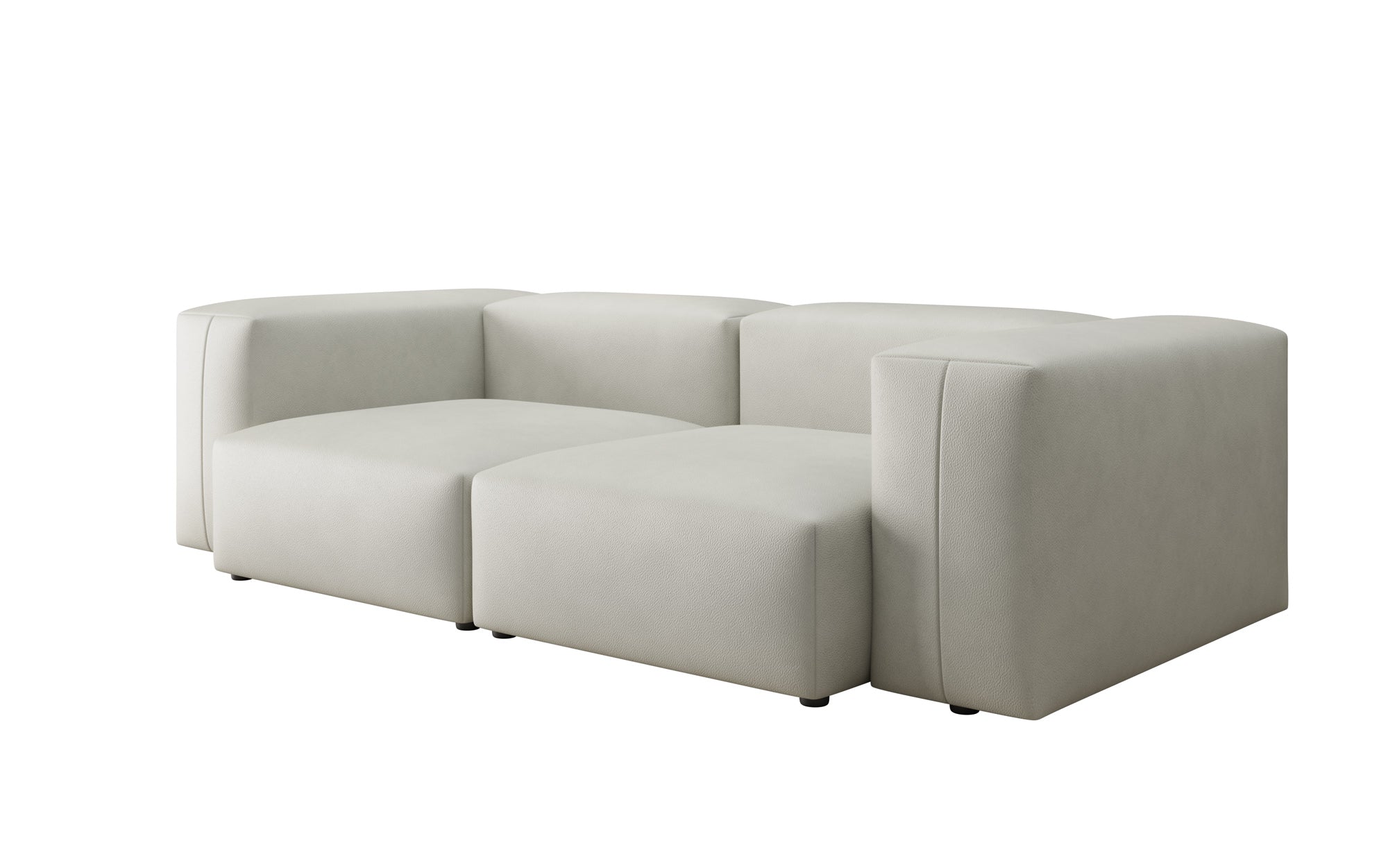 Designer 2-zits bank Snug van echt leer