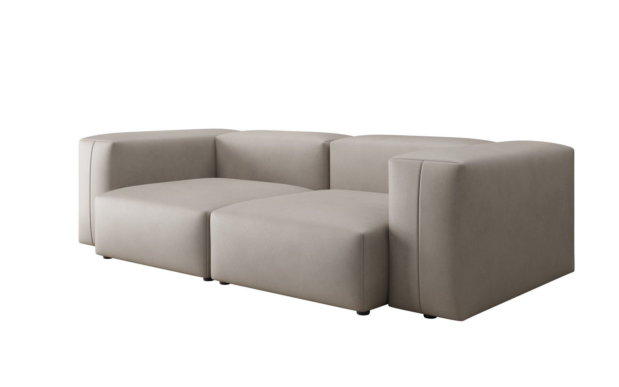 Designer 2-zits bank Snug van echt leer