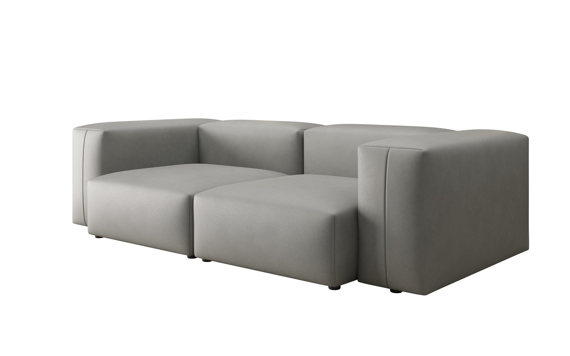 Designer 2-zits bank Snug van echt leer