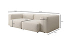 Designer 2-zits bank Snug in Stof