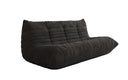 Designer 3-zits bank Calmo in Ribstof