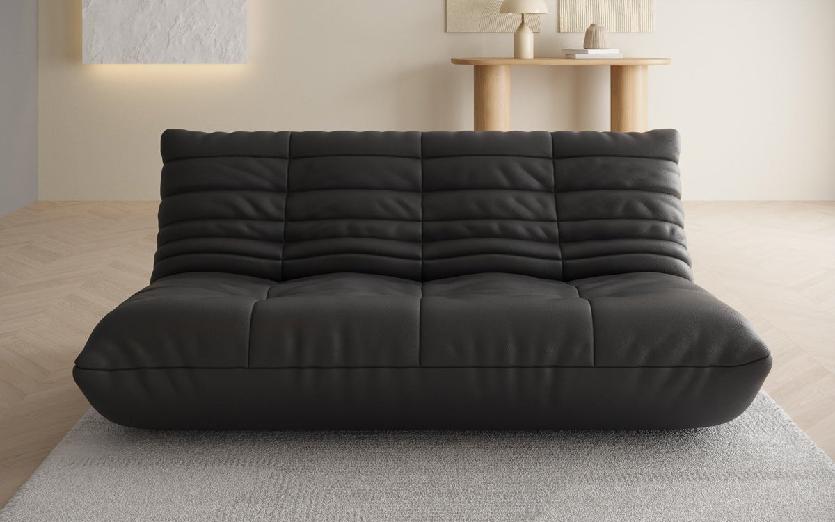 Designer 3-zits bank Calmo van echt leer