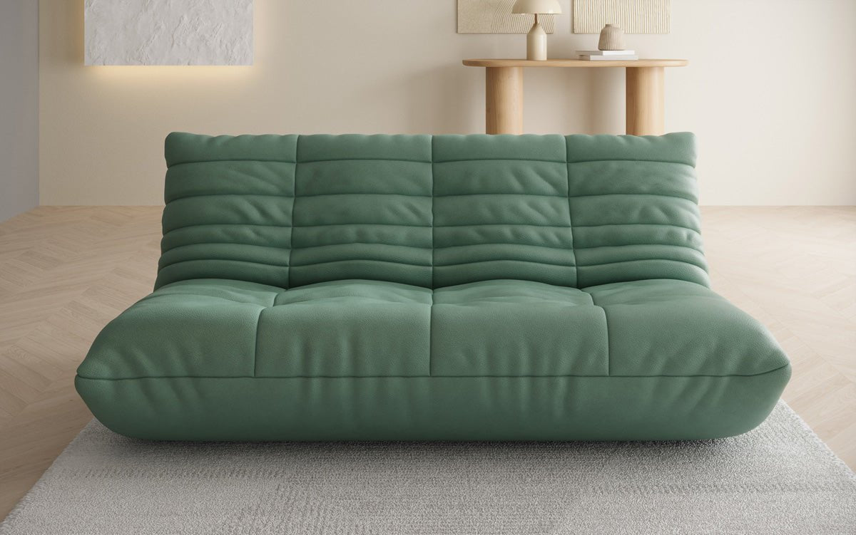 Designer 3-zits bank Calmo van echt leer