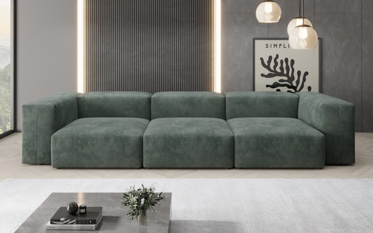 Designer 2-zits bank Snug in Ribstof