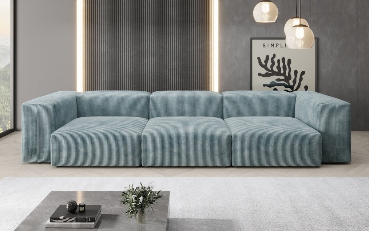 Designer 2-zits bank Snug in Ribstof