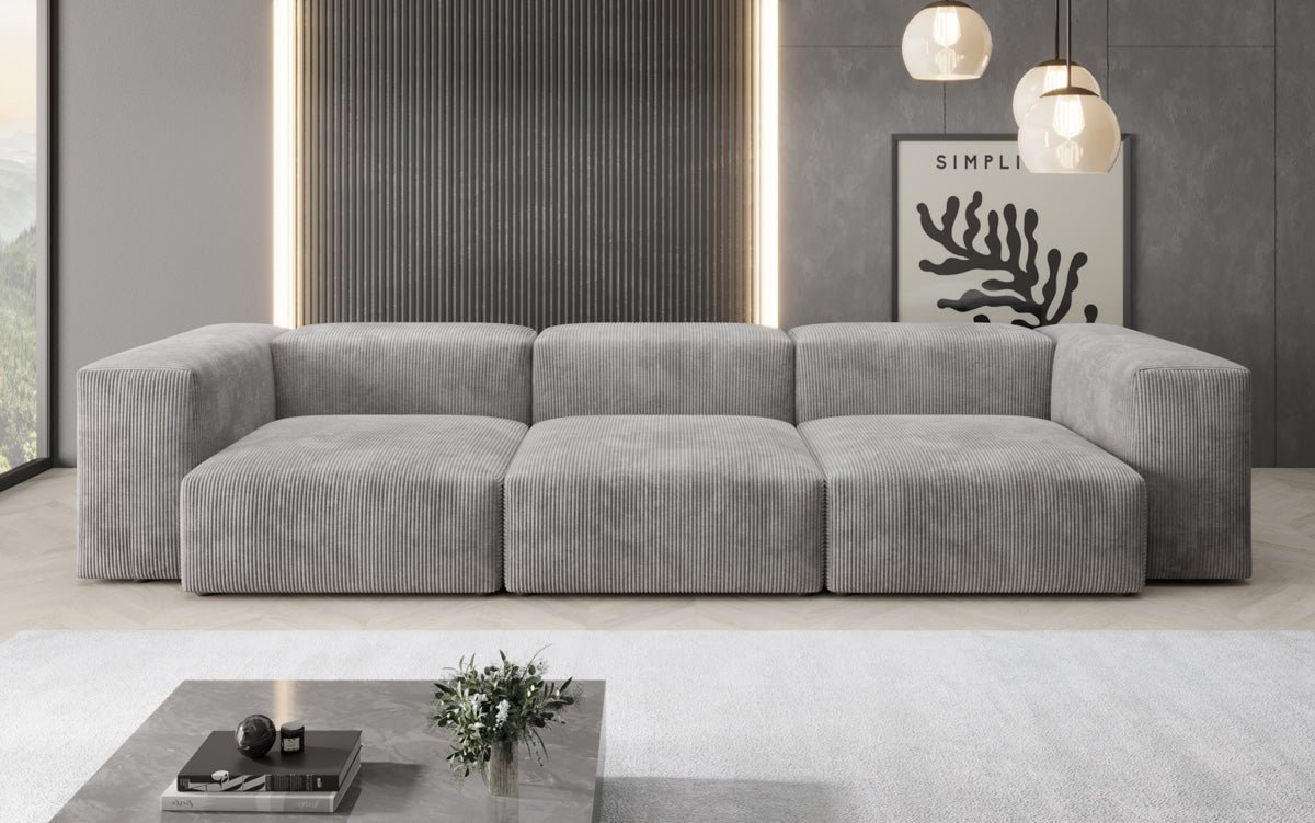 Designer 2-zits bank Snug in Ribstof