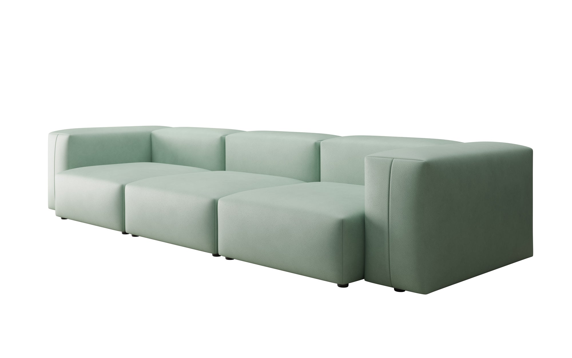 Designer 3-zits bank Snug van echt leer