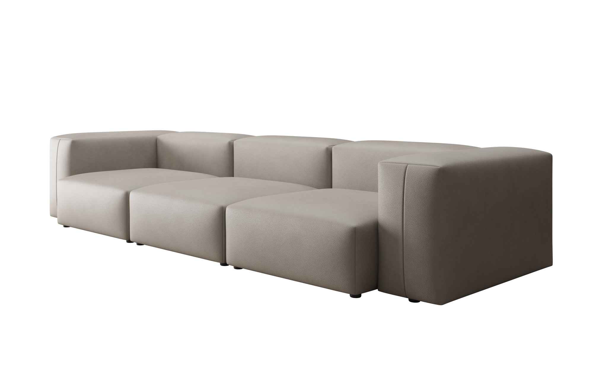 Designer 3-zits bank Snug van echt leer