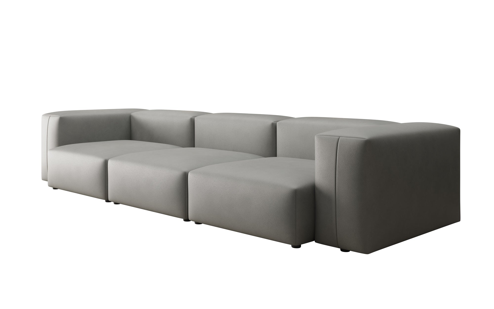 Designer 3-zits bank Snug van echt leer