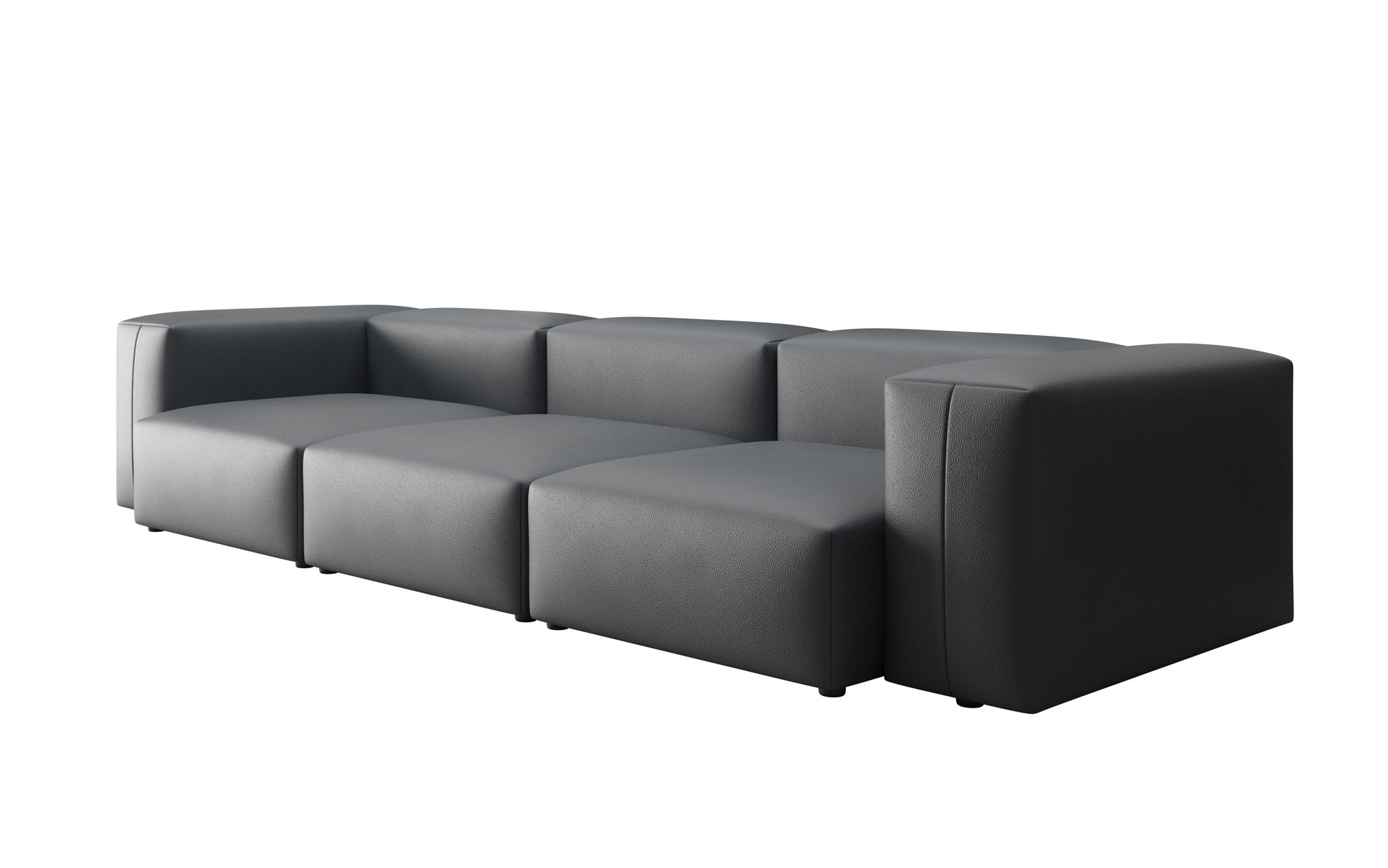 Designer 3-zits bank Snug van echt leer
