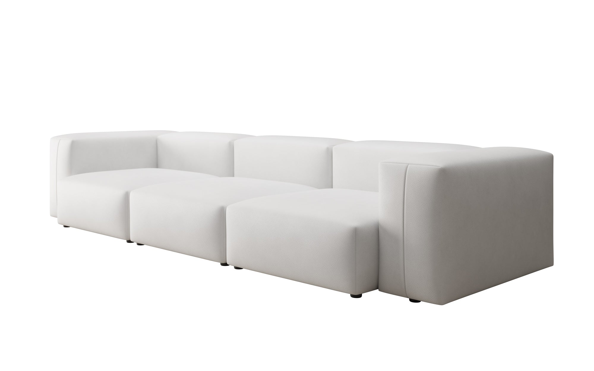 Designer 3-zits bank Snug van echt leer