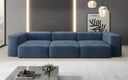 Ontwerper 3-zits bank Snug in Fluweel